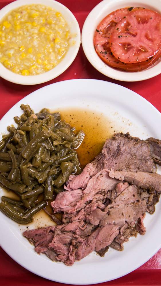 &quot;Meat and 3&quot; which is a meat choice plus three sides at Arnold&#39;s Country Kitchen.