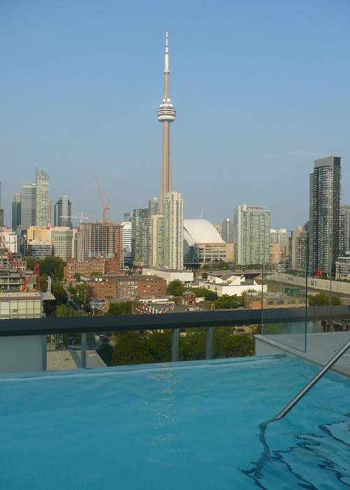 The infinity pool at the Thompson Hotel in Toronto has skyline views. Contributed by H.M. Cauley